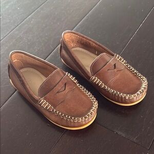 Elephantito Brown Moccasins with Soft Leather and Decorative Stitching